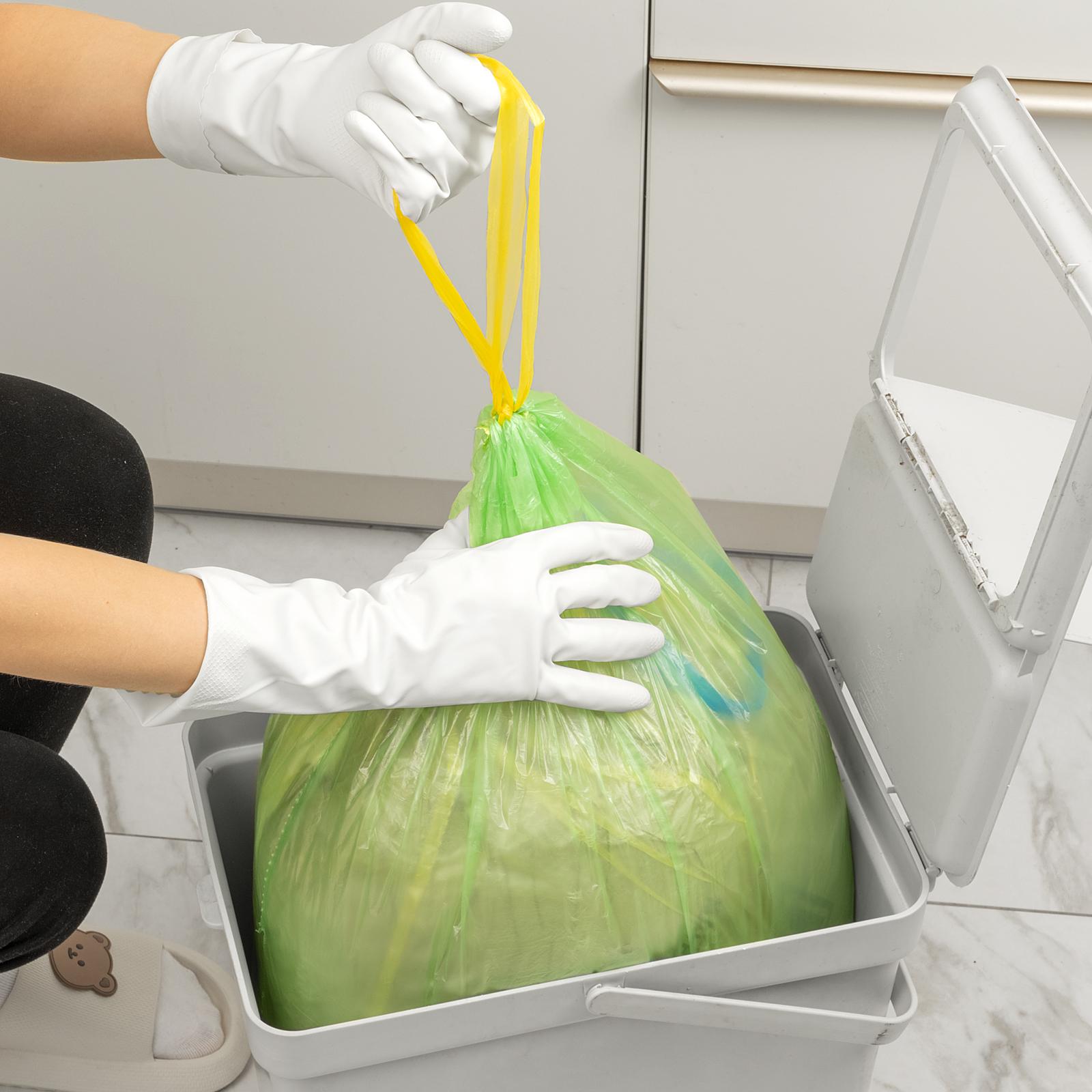 Пакеты для мусора с завязками 35 л x 15 шт., зеленые, Home Palisad