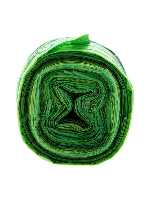 Пакеты для мусора с завязками 35 л x 15 шт., зеленые, Home Palisad