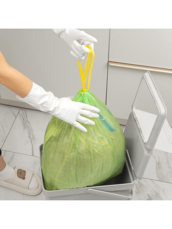 Пакеты для мусора с завязками 35 л x 15 шт., зеленые, Home Palisad