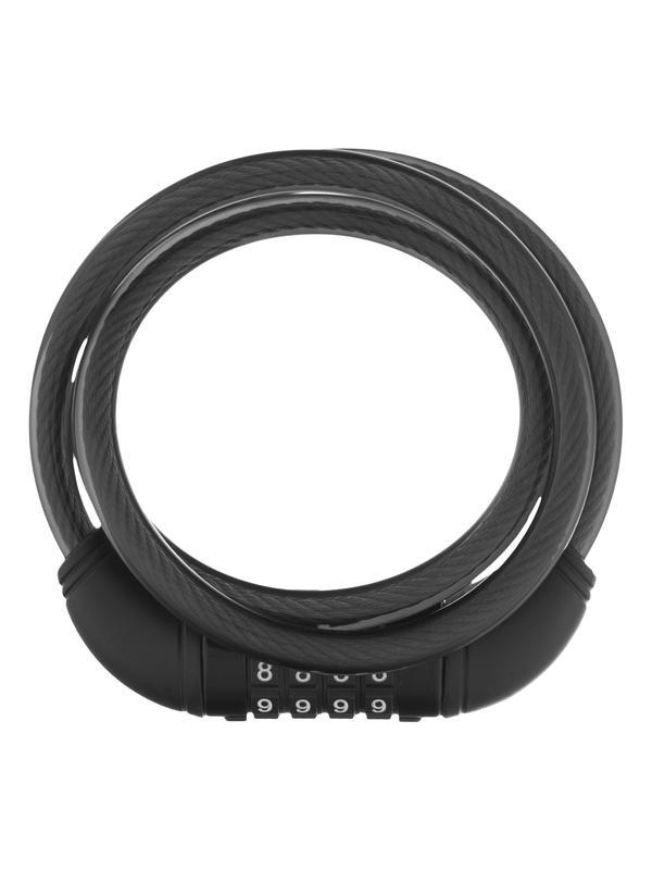 Замок тросовый универсальный с кодовым механизмом, 10 х 950 мм Matrix