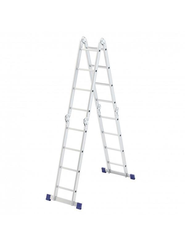 Лестница шарнирная алюминиевая, 4 х 4 ступени, Россия, Сибртех