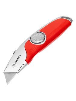 Нож, 19 мм, выдвижное трапециевидное лезвие, эргономичная двухкомпонентная рукоятка Matrix