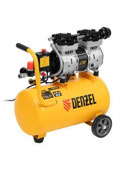 Компрессор DLS950/24 безмаслянный малошумный 950 Вт, 165 л/мин, ресивер 24 л Denzel