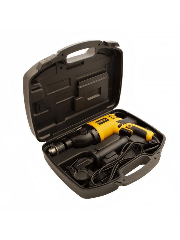 Дрель ударная ID-1050-2, 1050 Вт, 0-3000/0-1100 об/мин, 0-48000/0-17600 уд/мин, 2 скорости Denzel