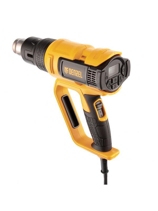 Фен технический HG-2000E, 2000 Вт, 2 режима, LCD дисплей Denzel