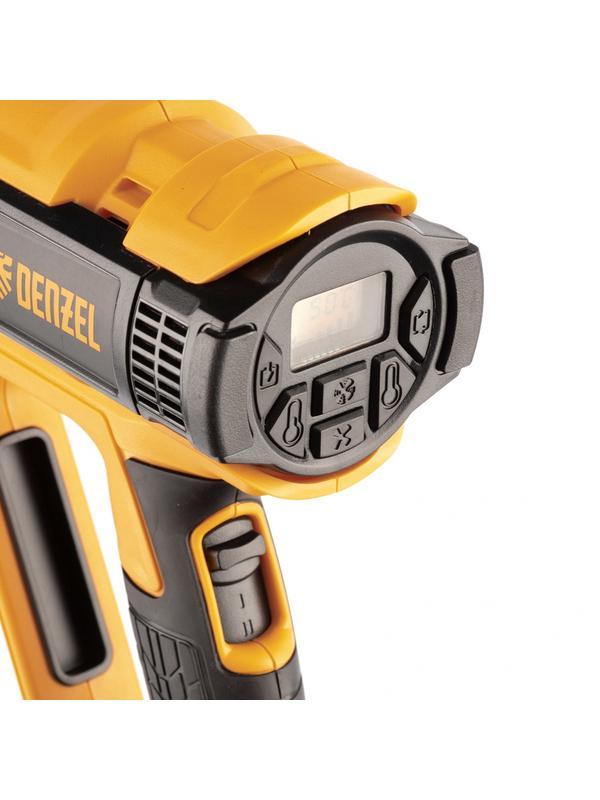 Фен технический HG-2000E, 2000 Вт, 2 режима, LCD дисплей Denzel