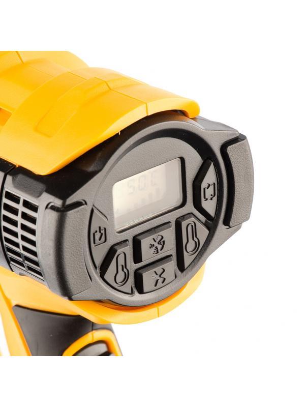 Фен технический HG-2000E, 2000 Вт, 2 режима, LCD дисплей Denzel