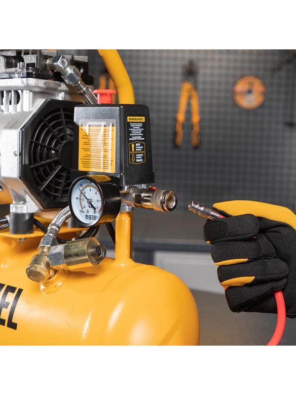 Компрессор DLS650/10 безмаслянный малошумный 650 Вт, 120 л/мин, ресивер 10 л Denzel
