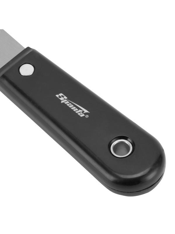 Шпательная лопатка стальная, 25 мм, полированная, пластмассовая ручка Sparta