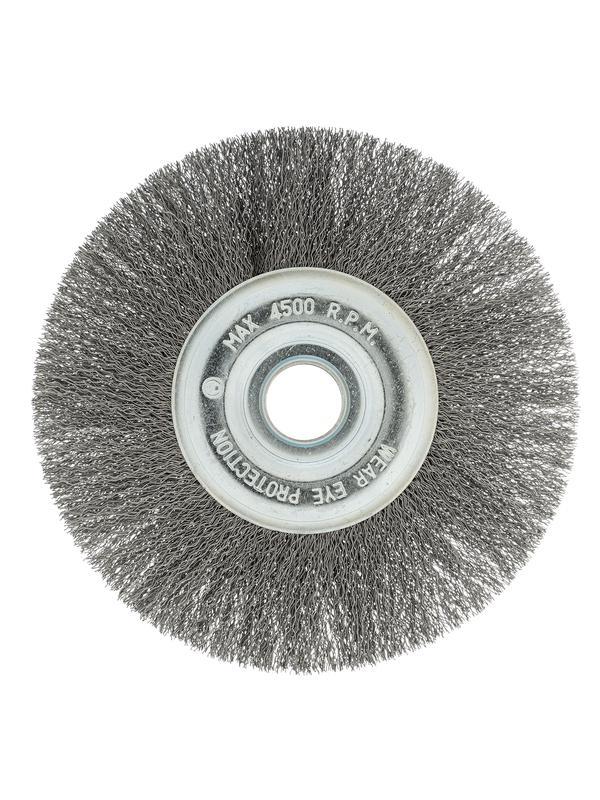 Щетка для УШМ, 175 мм, посадка 22.2 мм, плоская, витая проволока 0.3 мм Сибртех