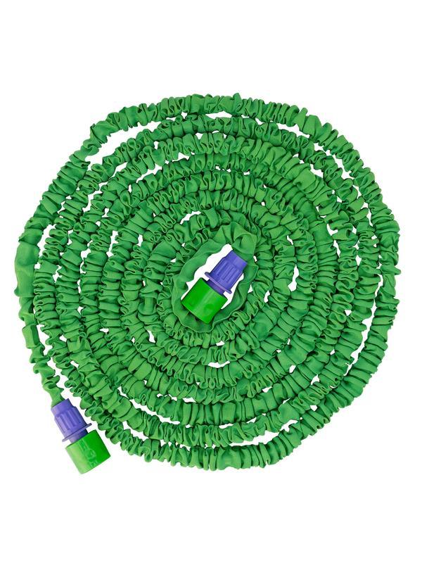 Набор поливочный, усиленый растягивающийся шланг 15 м, 7 режимов пистолет, соединитель, адаптер Palisad