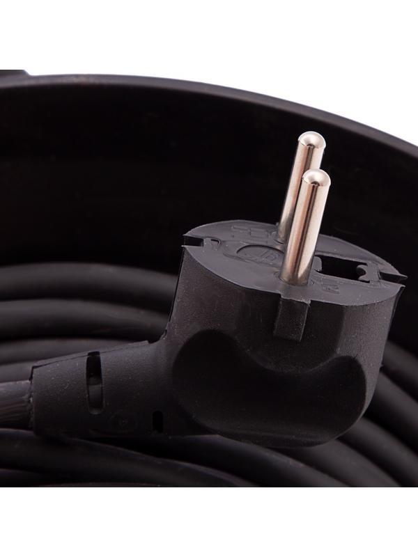 Удлинитель силовой 50 м, 16А, тип УХ10, ПВС, на кабельной катушке, 4 розетки без заземления Сибртех