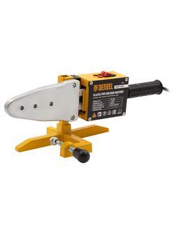 Аппарат для сварки пластиковых труб DWP-1500, 1500 Вт, 260-300 град, комплект насадок, 20-63 мм Denzel