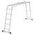 Лестница шарнирная алюминиевая, 2 х 4 + 2 х 5, Россия, Сибртех