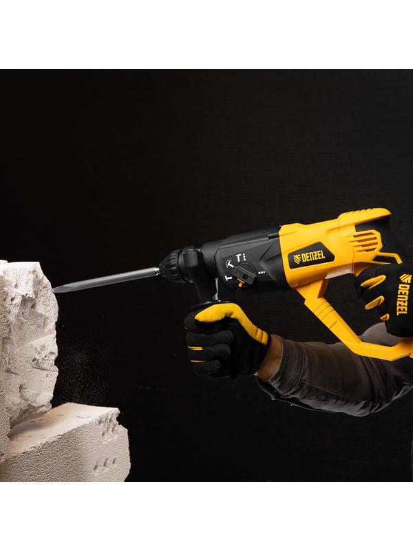 Перфоратор электрический RH-1050-26, SDS-plus, 1050 Вт, 3.2 Дж, 3 плюс 1 режим Denzel