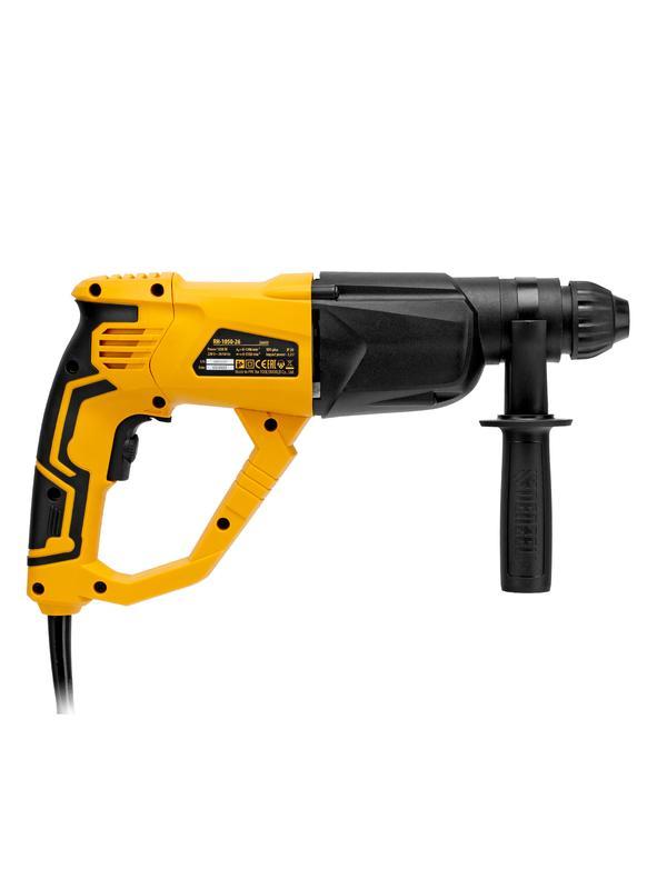 Перфоратор электрический RH-1050-26, SDS-plus, 1050 Вт, 3.2 Дж, 3 плюс 1 режим Denzel