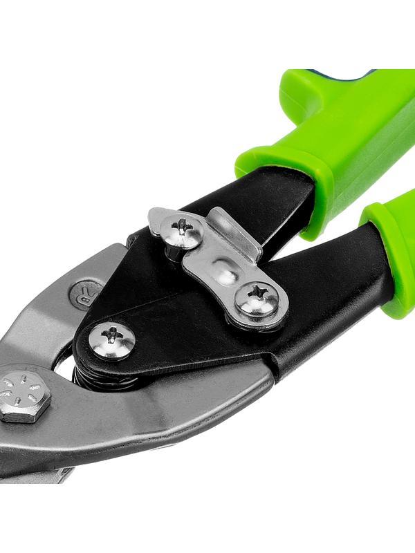 Ножницы по металлу, 250 мм, правый рез, сталь С55, двухкомпонентные рукоятки СИБРТЕХ