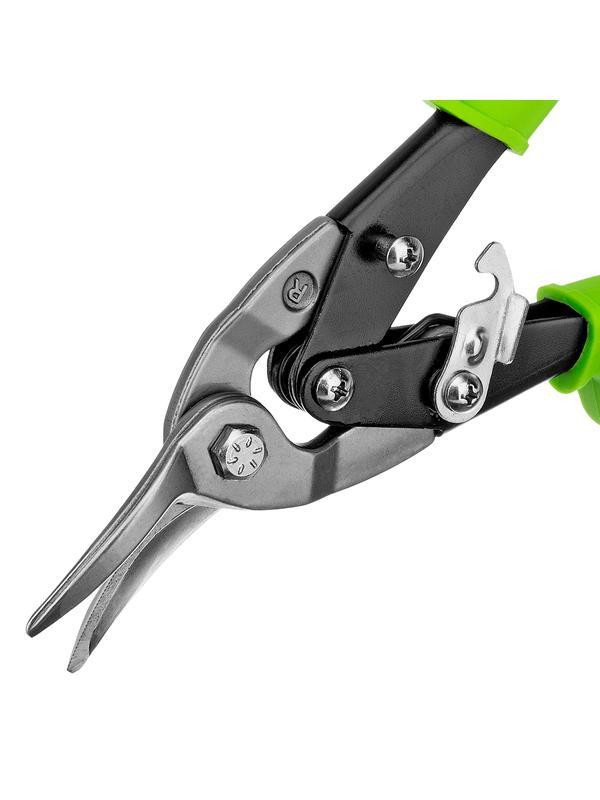 Ножницы по металлу, 250 мм, правый рез, сталь С55, двухкомпонентные рукоятки СИБРТЕХ