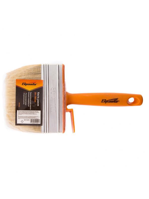 Кисть-ракля, 30 х 100 мм, натуральная щетина, пластмассовый корпус, пластмассовая ручка Sparta