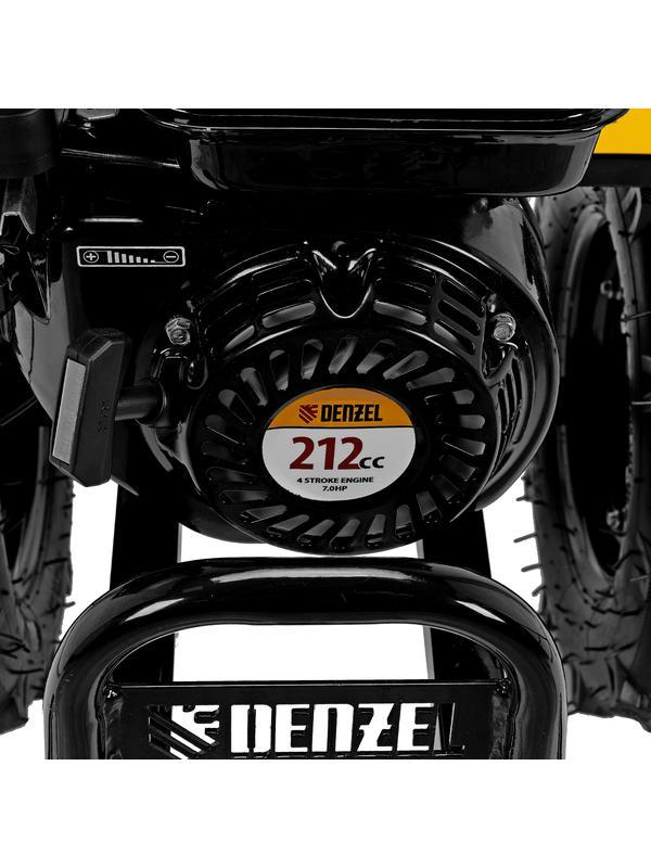 Мотоблок DPT-370X, 7 л.с, дисковое сцепление, ширина 90 см, глубина 35 см, фрез 3 х 4, ВОМ, передачи 3В/1Н Denzel