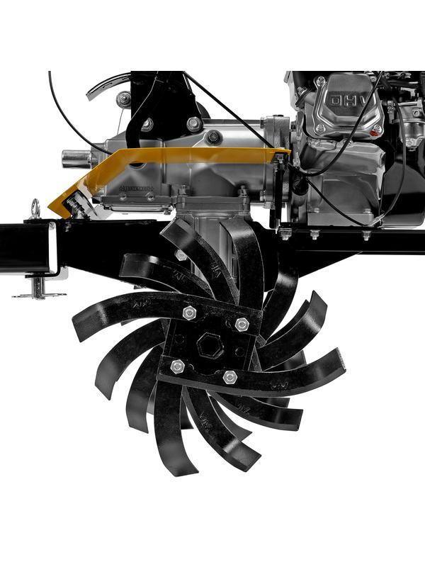 Мотоблок DPT-370X, 7 л.с, дисковое сцепление, ширина 90 см, глубина 35 см, фрез 3 х 4, ВОМ, передачи 3В/1Н Denzel