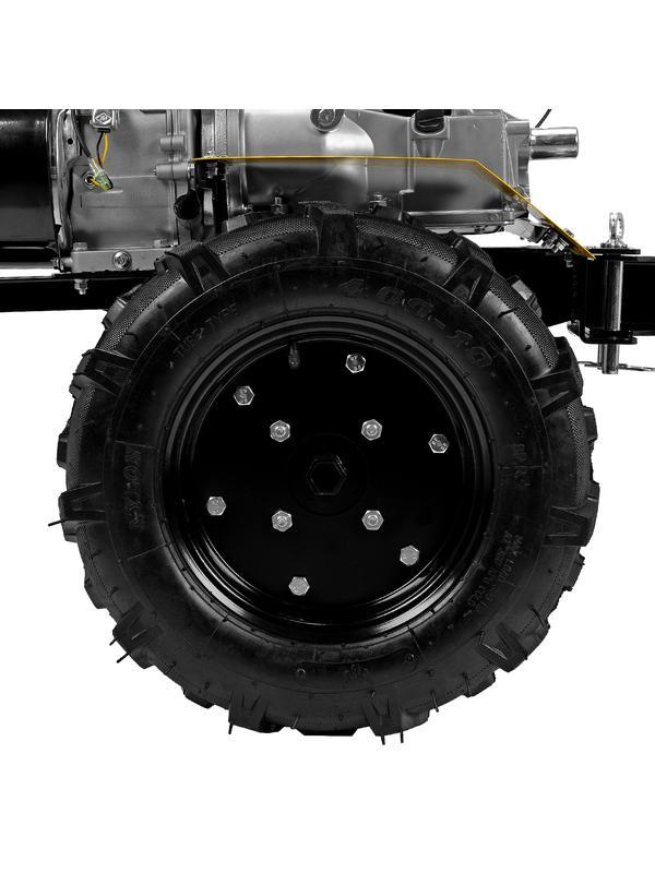 Мотоблок DPT-370X, 7 л.с, дисковое сцепление, ширина 90 см, глубина 35 см, фрез 3 х 4, ВОМ, передачи 3В/1Н Denzel