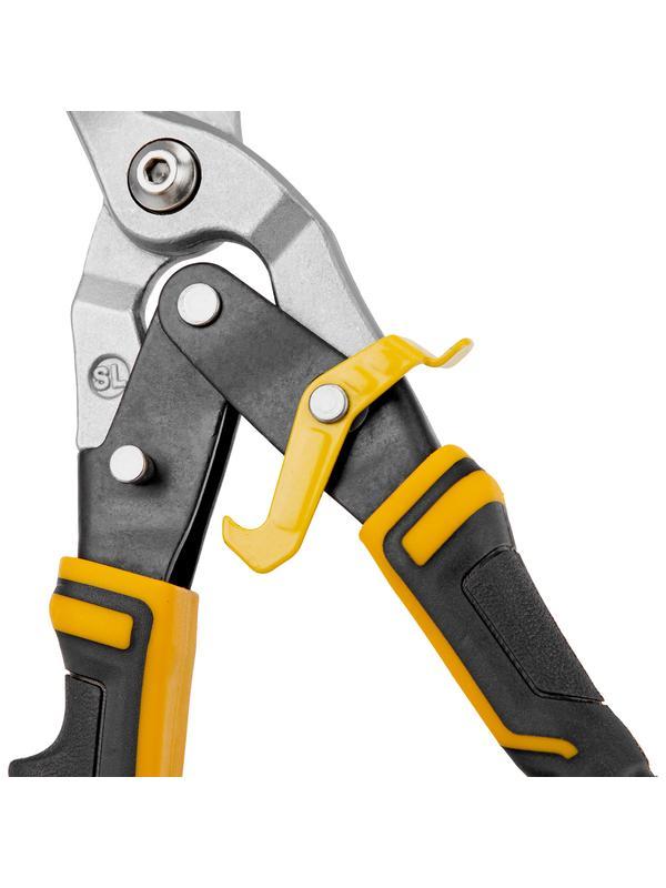 Ножницы по металлу, 315 мм, прямой проходной рез, сталь-CrMo, трехкомпонентные рукоятки Denzel