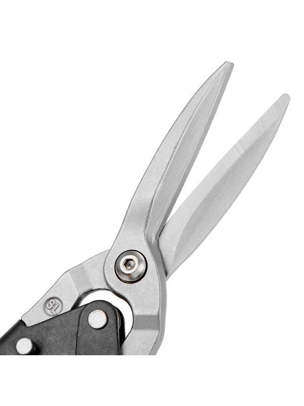 Ножницы по металлу, 315 мм, прямой проходной рез, сталь-CrMo, трехкомпонентные рукоятки Denzel