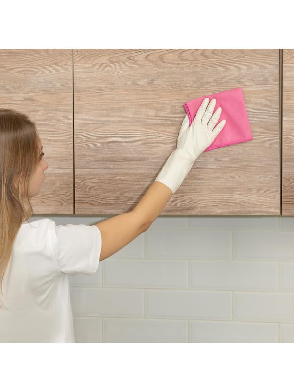 Салфетка из микрофибры для оптики, стекол и зеркал, 350 x 300 мм, коралловая, Home Palisad