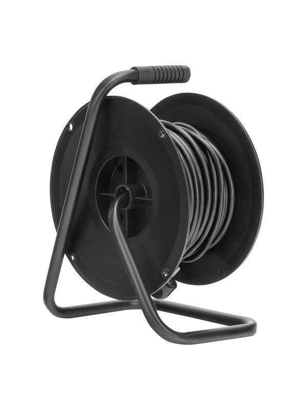 Удлинитель силовой 25 м, 16А, тип УХз16, ПВС, на кабельной катушке, 4 розетки, Россия Сибртех