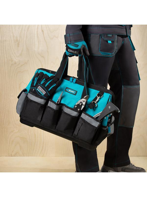 Сумка для инструмента HanD Werker, 42 кармана, дно пластик, наплечный ремень, 475 х 260 х 360 мм Gross