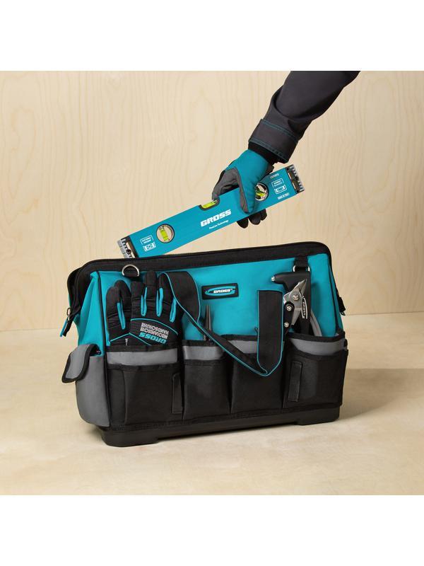 Сумка для инструмента HanD Werker, 42 кармана, дно пластик, наплечный ремень, 475 х 260 х 360 мм Gross