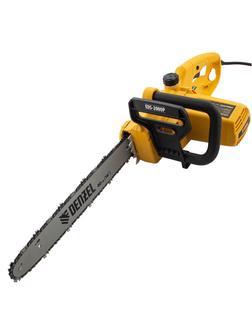 Пила цепная электрическая EDS-2000P, 2 кВт,поперечная, шина 40 см, шаг 3/8, паз 1.3 мм, 57 звеньев Denzel