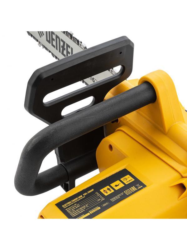 Пила цепная электрическая EDS-2000P, 2 кВт,поперечная, шина 40 см, шаг 3/8, паз 1.3 мм, 57 звеньев Denzel