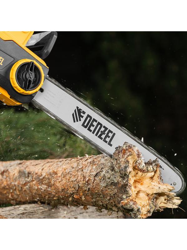 Пила цепная электрическая EDS-2000P, 2 кВт,поперечная, шина 40 см, шаг 3/8, паз 1.3 мм, 57 звеньев Denzel