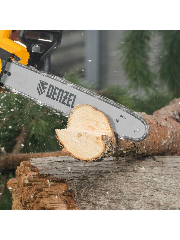 Пила цепная электрическая EDS-2000P, 2 кВт,поперечная, шина 40 см, шаг 3/8, паз 1.3 мм, 57 звеньев Denzel
