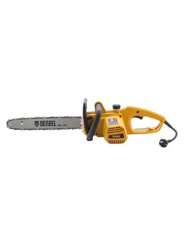 Пила цепная электрическая EDS-2000P, 2 кВт,поперечная, шина 40 см, шаг 3/8, паз 1.3 мм, 57 звеньев Denzel