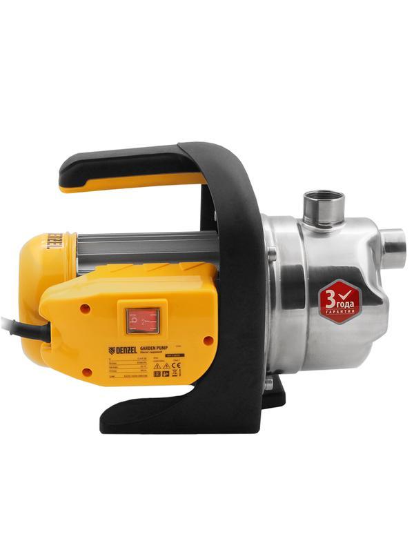 Садовый поверхностный насос GP1200Х, 1200 Вт, 3700 л/ч, подъем 46 м, нержавейка Denzel
