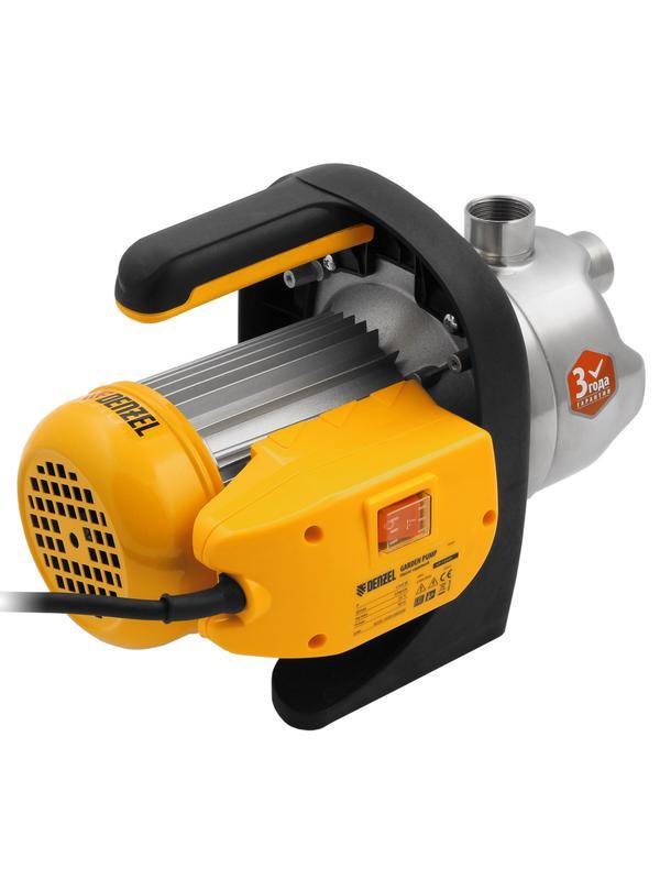 Садовый поверхностный насос GP1200Х, 1200 Вт, 3700 л/ч, подъем 46 м, нержавейка Denzel