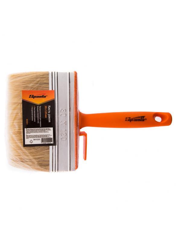 Кисть-ракля, 30 х 120 мм, натуральная щетина, пластмассовый корпус, пластмассовая ручка Sparta