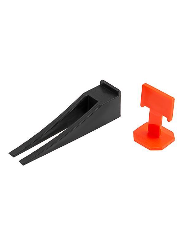 Система выравнивания плитки СВП - комплект: зажим + клин 250/250 шт Сибртех