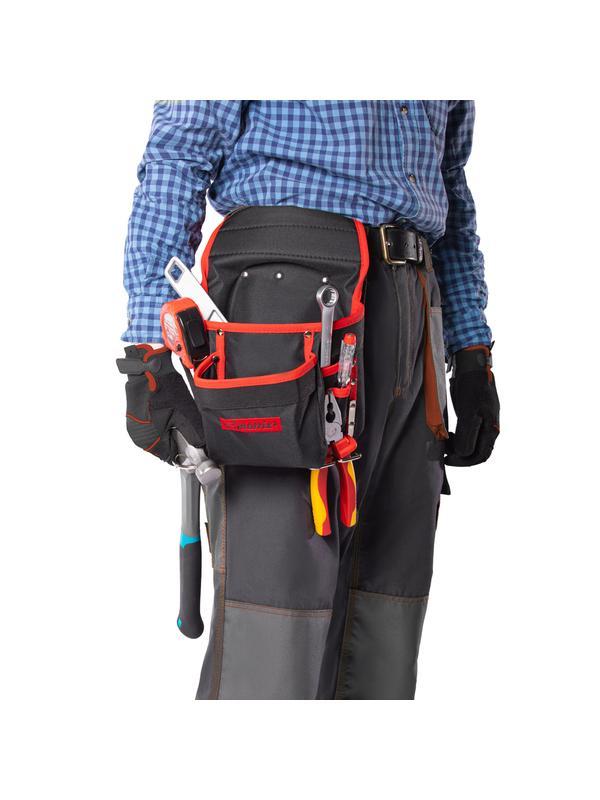 Подсумок поясной, 8 карманов, держатель для молотка, для клещей Matrix