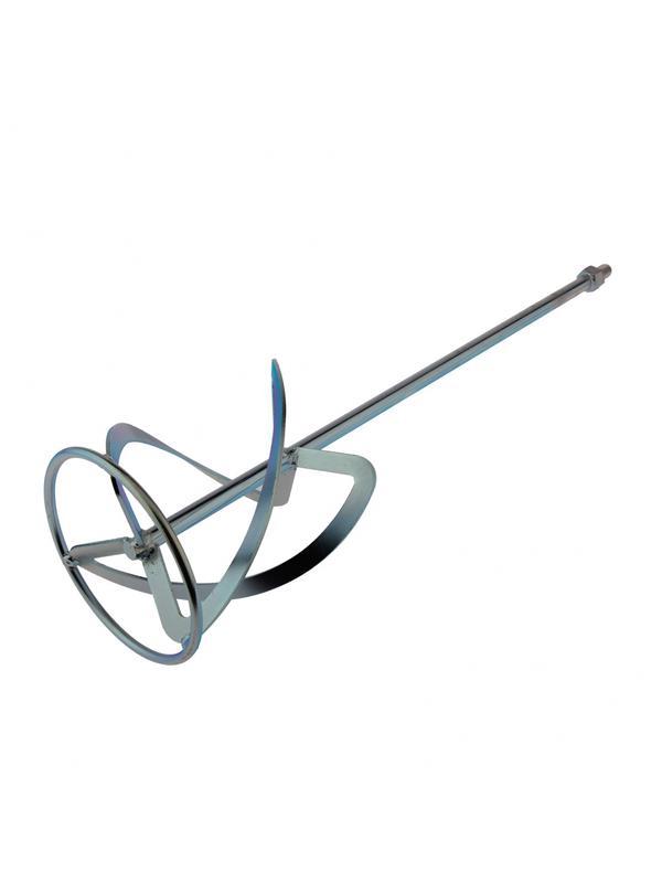 Насадка для миксера, для легких растворов, 160 х 590 мм, оцинкованная, хвостовик резьба М14 Сибртех