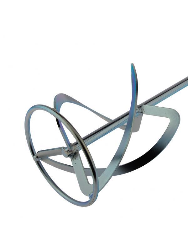 Насадка для миксера, для легких растворов, 160 х 590 мм, оцинкованная, хвостовик резьба М14 Сибртех