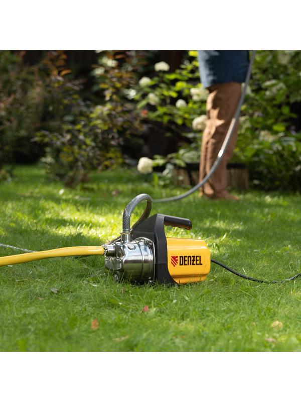 Садовый поверхностный насос GP 1000Х, 1000 Вт, 3500 л/ч, подъем 44 м, нержавейка Denzel