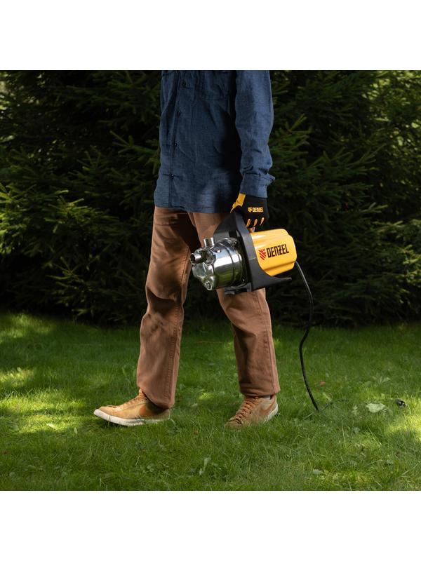 Садовый поверхностный насос GP 1000Х, 1000 Вт, 3500 л/ч, подъем 44 м, нержавейка Denzel