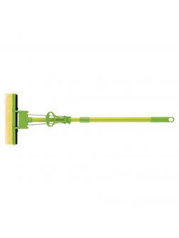 Швабра отжимная 115 см, губка PVA 27 x 5.5 x 6 см, телескопическая рукоятка, зеленая Elfe