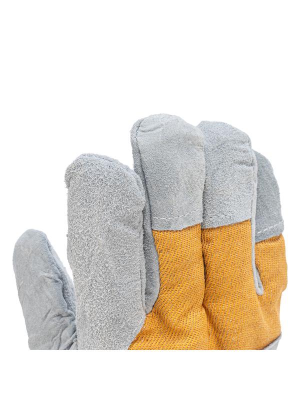 Перчатки спилковые комбинированные, усиленные, утолщенные, размер XL, Сибртех