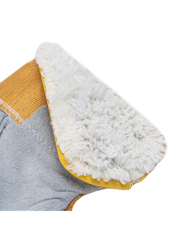 Перчатки спилковые комбинированные, усиленные, утолщенные, размер XL, Сибртех