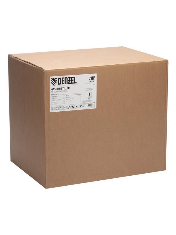 Мотоблок DPT-370S, 7 л.с., ремен.сцеп, фрез 3х4, ШОМ, передачи 3В/1Н Denzel